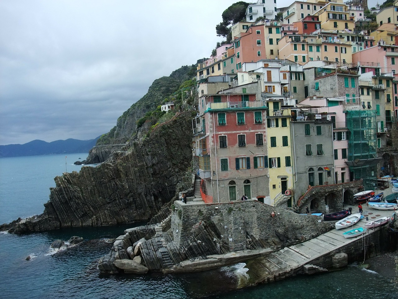 Cinque Terre, Kaimas Uolingoje Pakrantėje, Namai Ant Kalvos, Nemokamos Nuotraukos,  Nemokama Licenzija