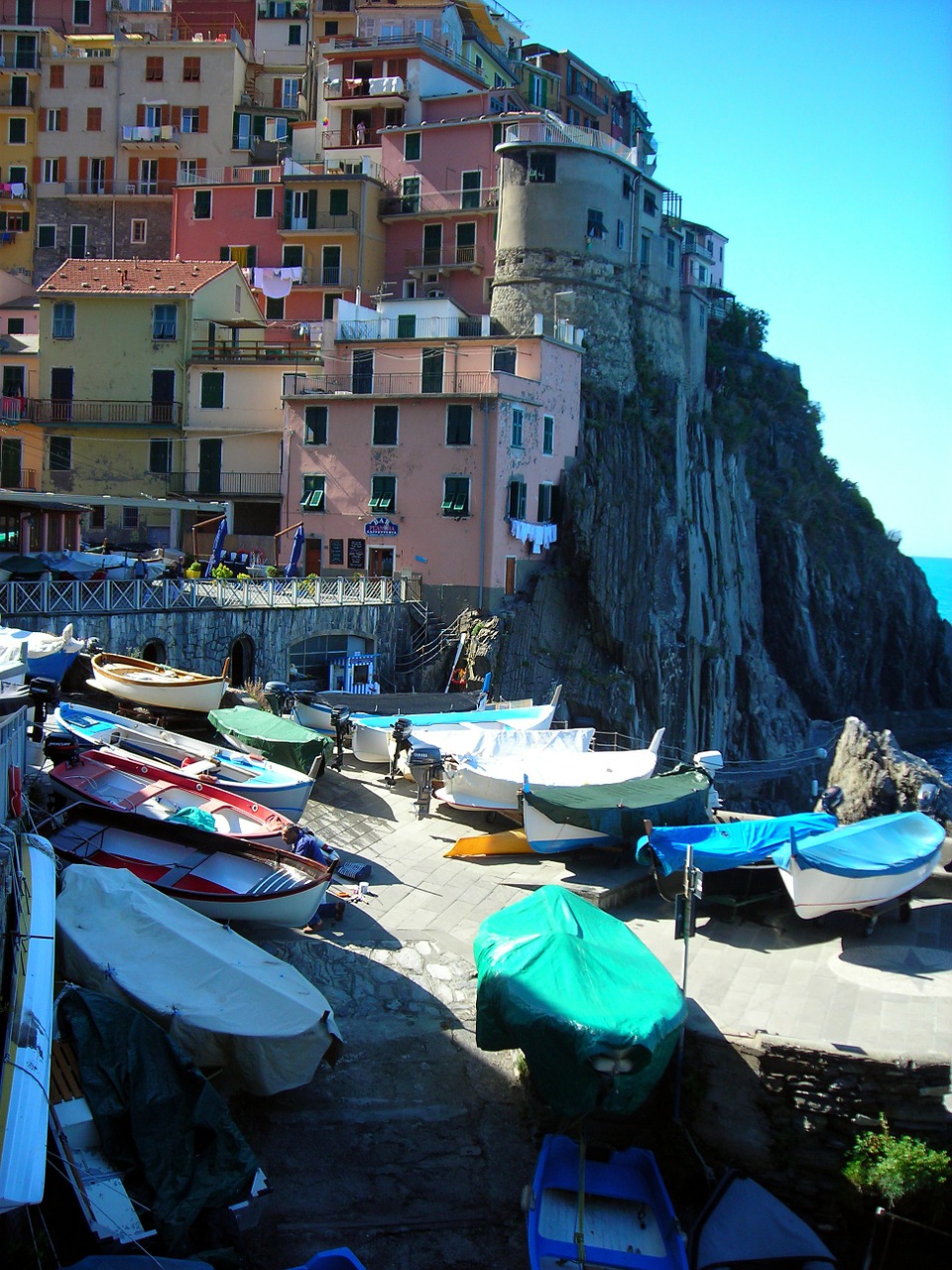 Cinque Terre, Spalvinga, Miestas, Italy, Kranto, Nemokamos Nuotraukos,  Nemokama Licenzija