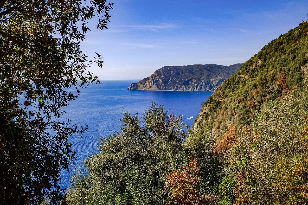 Cinque Terre, Jūra, Gamta, Viduržemio Jūros, Kranto, Jūros Dugnas, Kraštovaizdis, Panorama, Ligurija, Italy