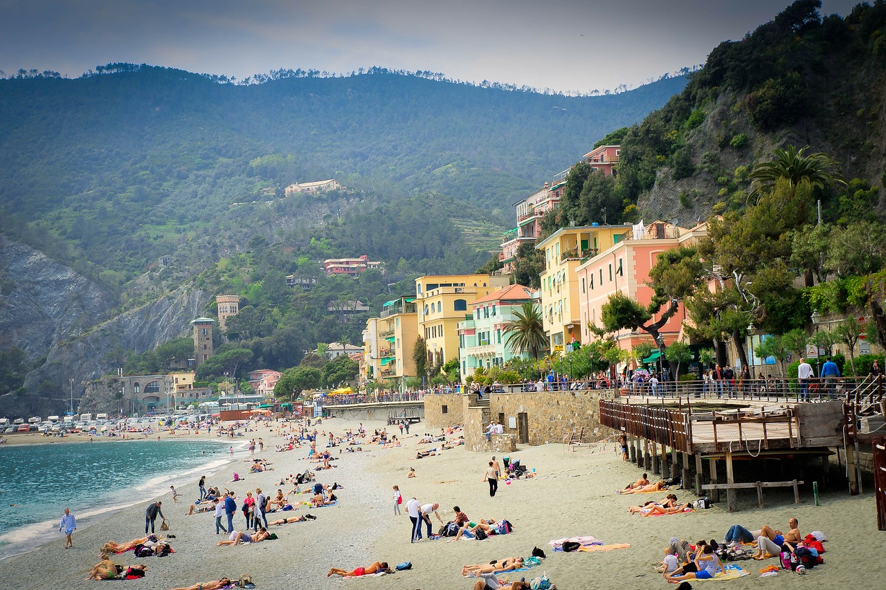 Cinque Terre, Italy, Papludimys, Amalfi Pakrantė, Vaizdingas, Kranto Linija, Pakrantė, Smėlis, Vandenynas, Pajūryje