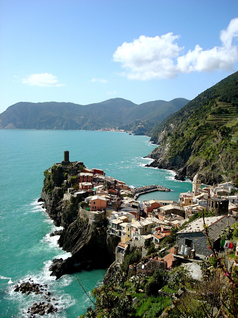 Cinque Terre, Italy, Viduržemio Jūros, Europa, Kaimas, Ispanų, Turizmas, Kranto, Vanduo, Jūra