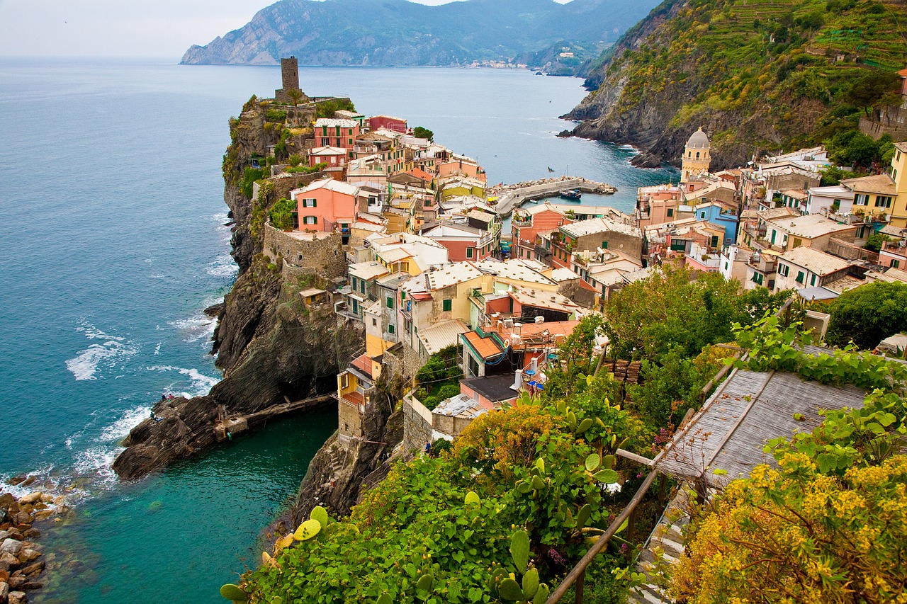 Cinque Terre, Italy, Viduržemio Jūros, Europa, Ligurija, Cinque, Terre, Atostogos, Spalvinga, Mėlynas