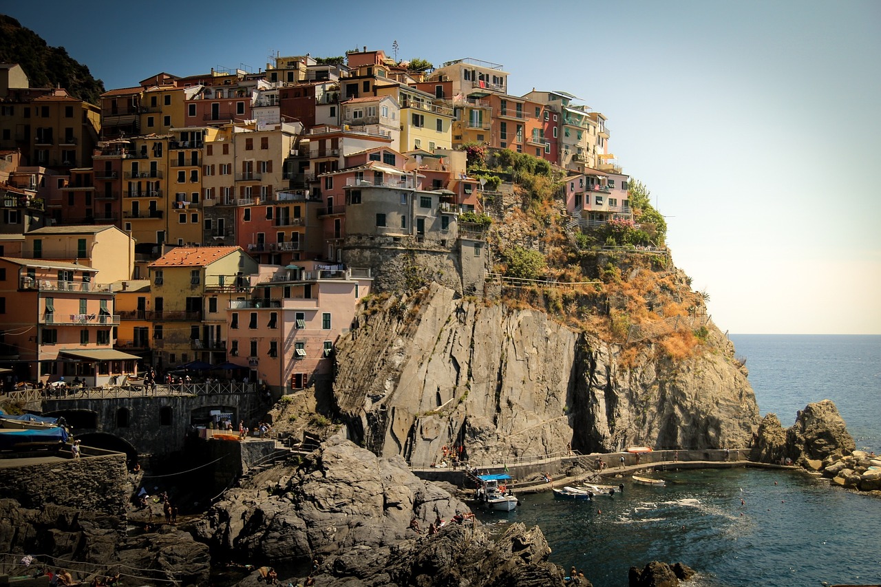 Cinque Terre, Italy, Namai, Kalnai, Kalvos, Apartamentai, Architektūra, Akmenys, Uolos, Kranto