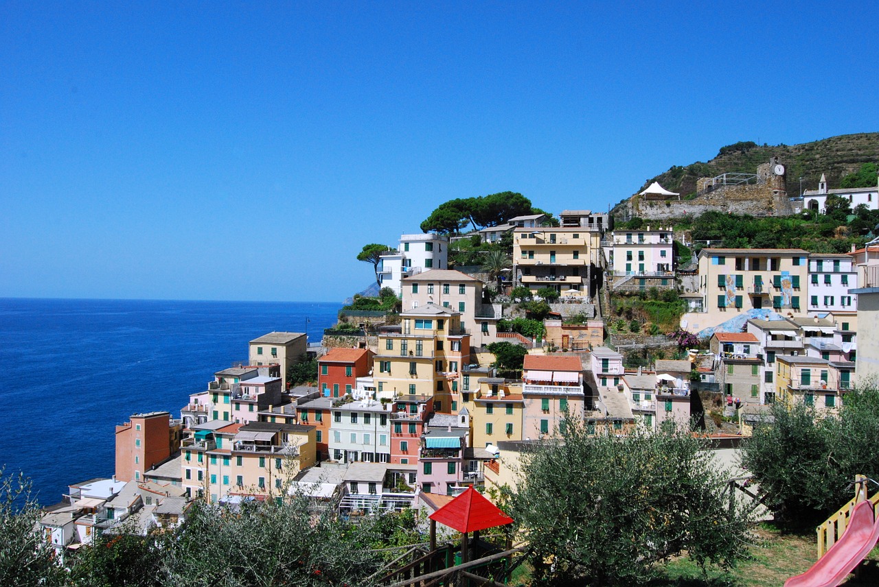 Cinque Terre, Riomaggiore, Ligurija, Italy, Jūra, Šalis, Kraštovaizdis, Vanduo, Nemokamos Nuotraukos,  Nemokama Licenzija