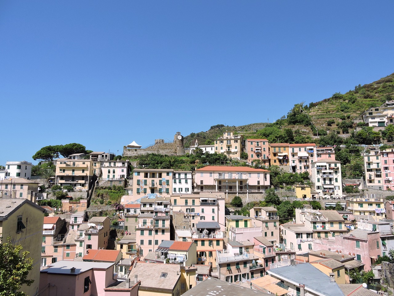 Cinque Terre, Riomaggiore, Ligurija, Italy, Šalis, Kraštovaizdis, Kalnas, Nemokamos Nuotraukos,  Nemokama Licenzija