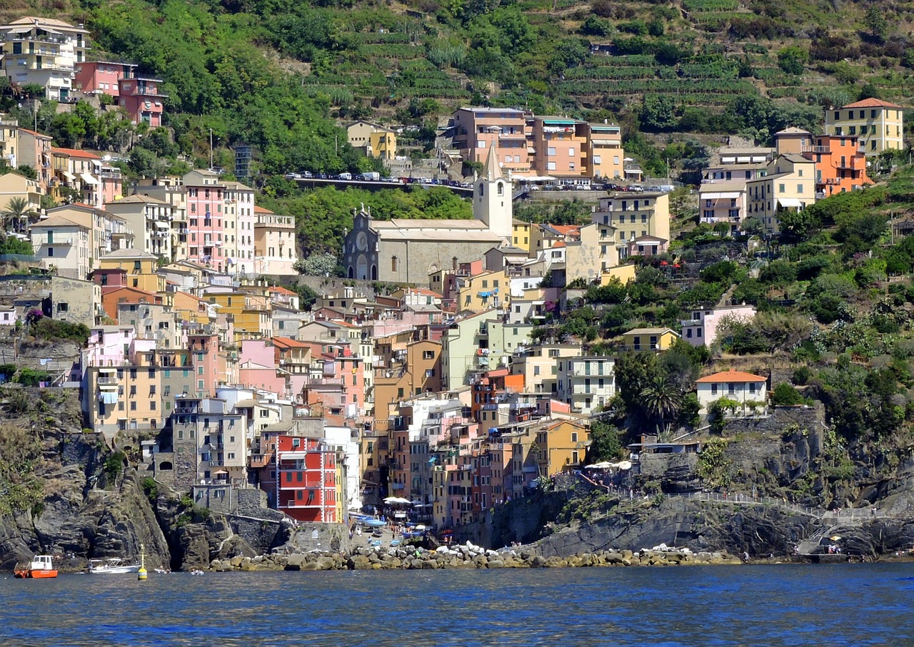 Cinque Terre, Jūra, Namai, Spalvos, Riomaggiore, Ligurija, Italy, Nemokamos Nuotraukos,  Nemokama Licenzija