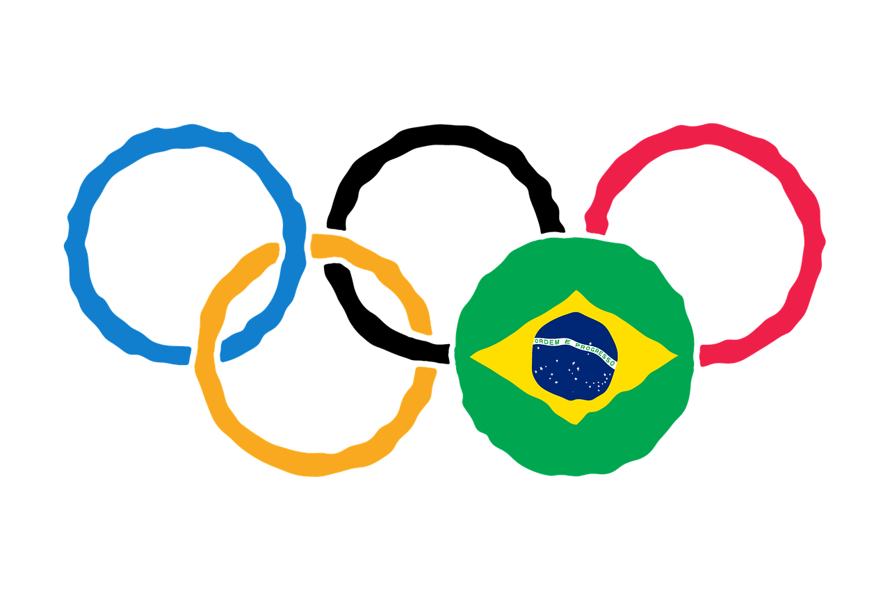 Apskritimai, Olimpinės Žaidynės, Olimpinės Žaidynės, Mėlynas, Geltona, Nero, Žalias, Raudona, Brazilija, Vėliava