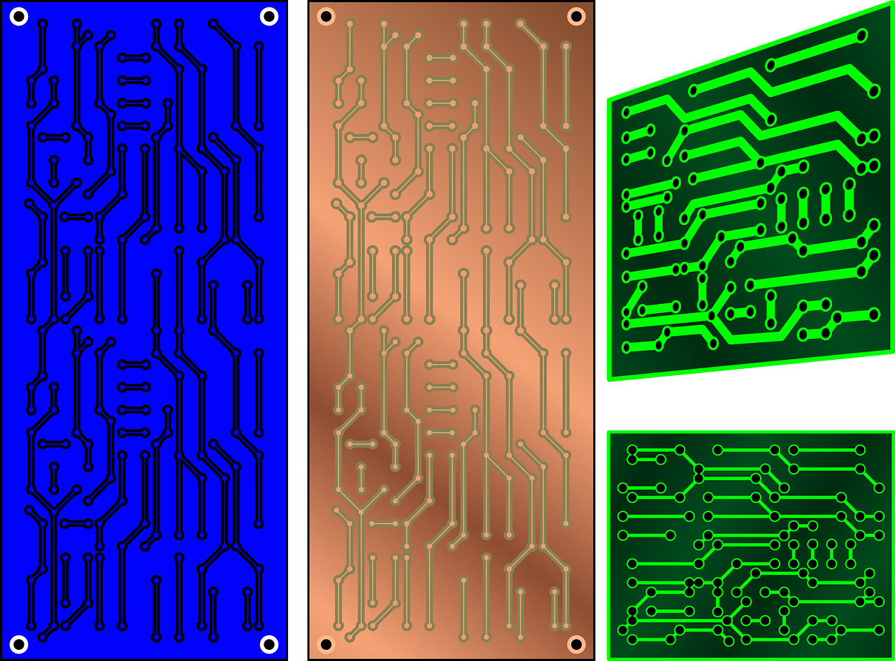 Grandinė, Lentos, Elektroninis, Spausdintinė Plokštė, Pcb, Prisijungti, Elektroniniai Komponentai, Laidūs Takeliai, Takelius, Nemokama Vektorinė Grafika