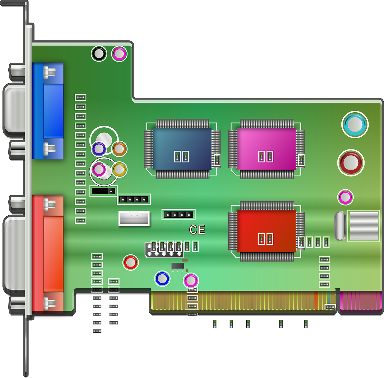 Grandinė, Lenta, Kompiuteris, Technologija, Uostas, Serijinis, Lygiagrečiai, Elektronika, Nemokama Vektorinė Grafika, Nemokamos Nuotraukos