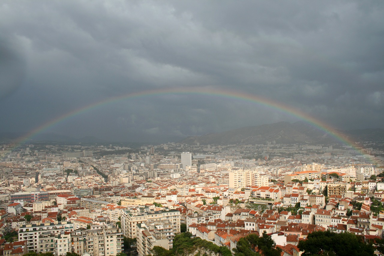 Miestas, Marseille, France, Vaivorykštė, Nemokamos Nuotraukos,  Nemokama Licenzija