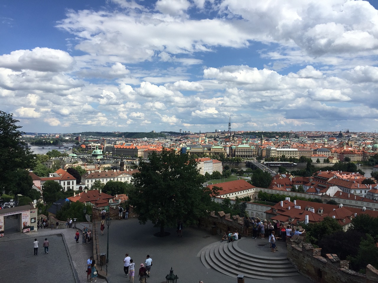 Prague, Miestas, Vaizdas, Plaza, Žmonės, Saulėtas, Turizmas, Nemokamos Nuotraukos,  Nemokama Licenzija