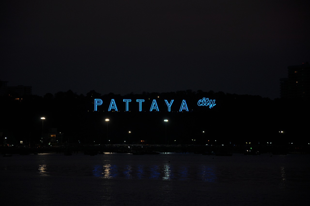 Miestas, Tailandas, Pattaya, Asija, Tajų, Naktis, Dusk, Panorama, Jūra, Atspindys