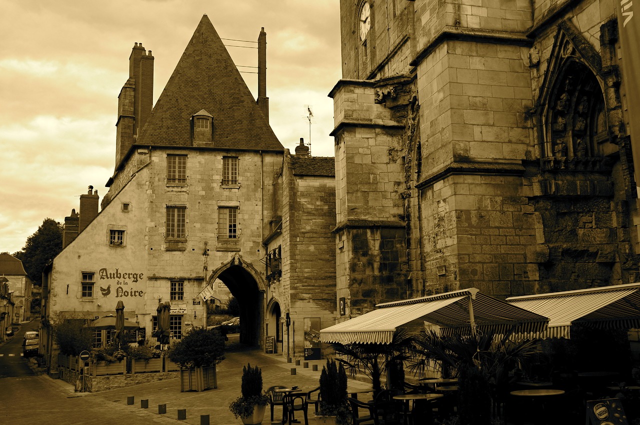 Miestas, Viduramžių, Architektūra, Sepija, Meilė Dėl Loire, Nemokamos Nuotraukos,  Nemokama Licenzija