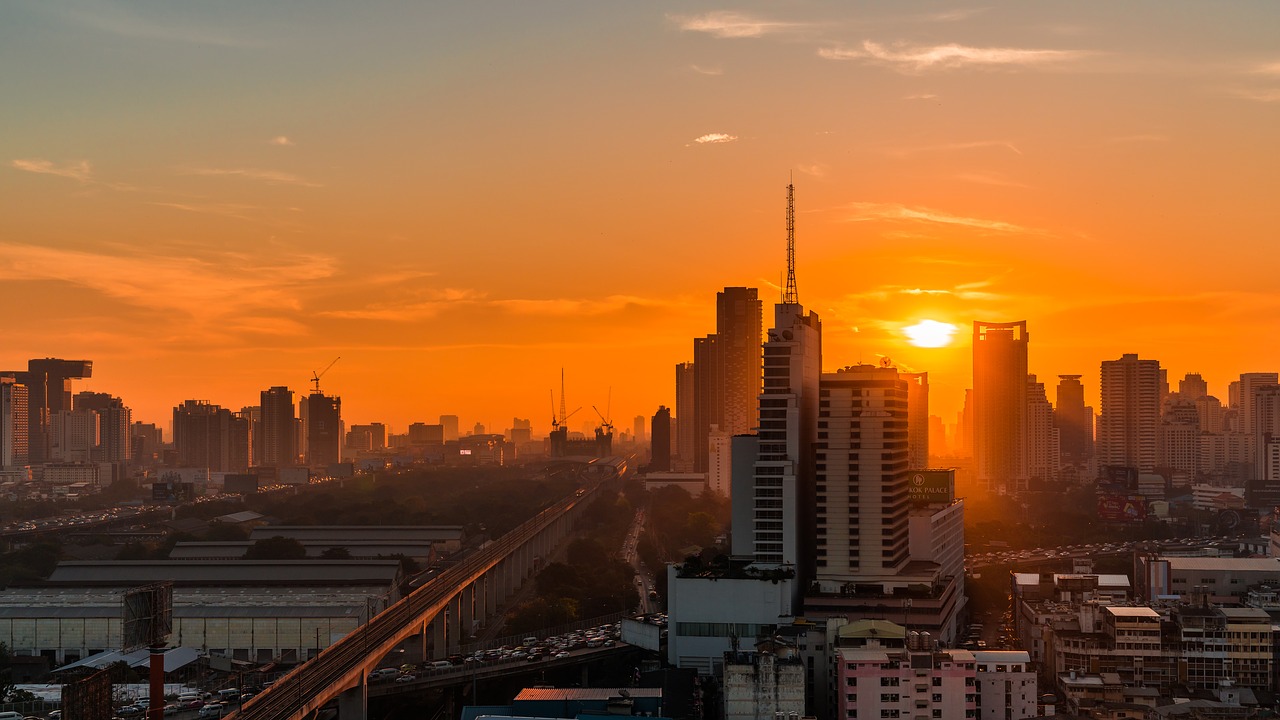 Miestas, Bangkokas, Saulėtekis, Baiyoke, Miesto Panorama, Nemokamos Nuotraukos,  Nemokama Licenzija
