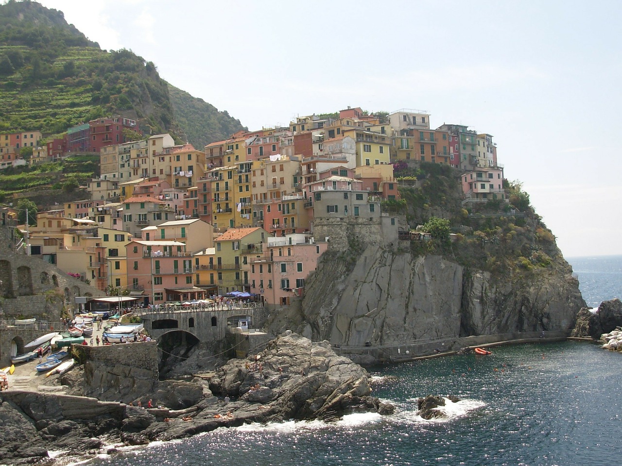 Miestas, Jūra, Kalnas, Italy, Cinque Terre, Nemokamos Nuotraukos,  Nemokama Licenzija