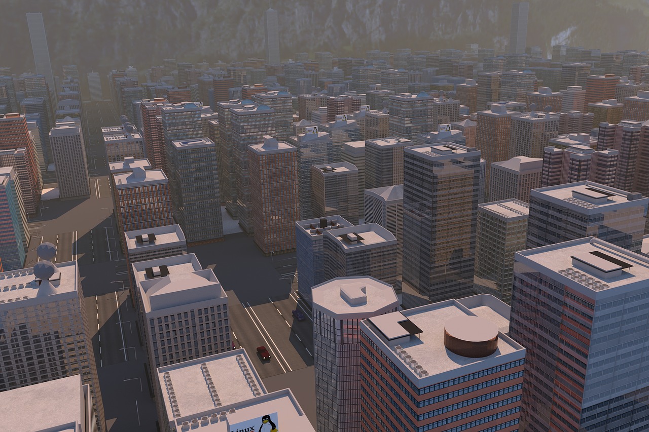 Miestas, Blenderis, 3D, Nemokamos Nuotraukos,  Nemokama Licenzija