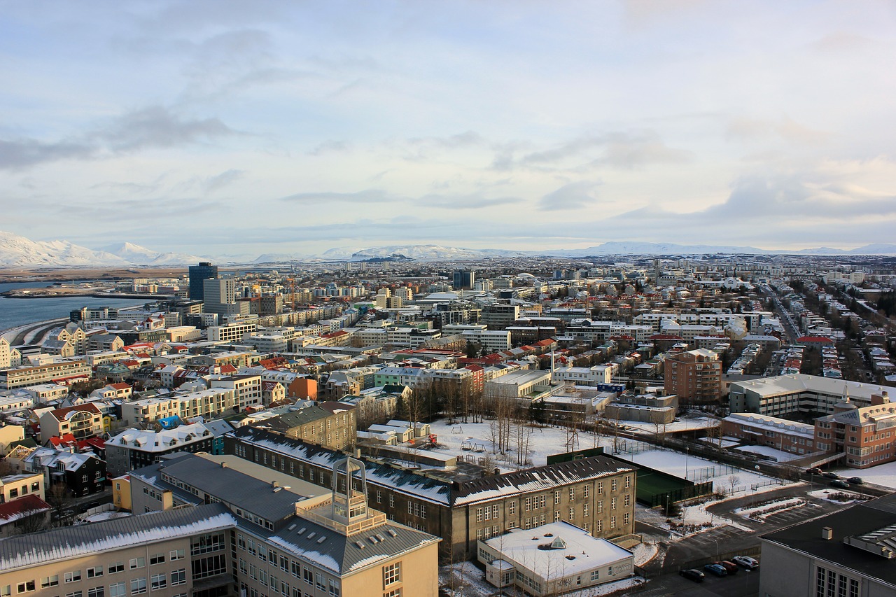 Miestas, Ant Stogo, Ariel, Reikjavikas, Iceland, Architektūra, Miesto Panorama, Miesto, Kelionė, Antena