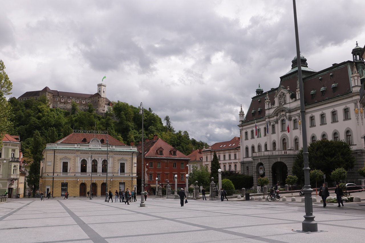 Miestas, Ljubljana, Slovenia, Europa, Miestas, Centras, Miesto, Gatvė, Turizmas, Architektūra
