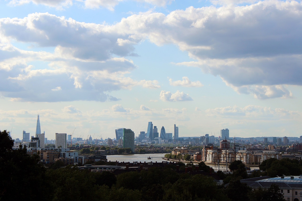 Miestas, Londonas, Vaizdas, Apžvalga, Dangus, Debesys, Panorama, Anglija, Miestai, Architektūra