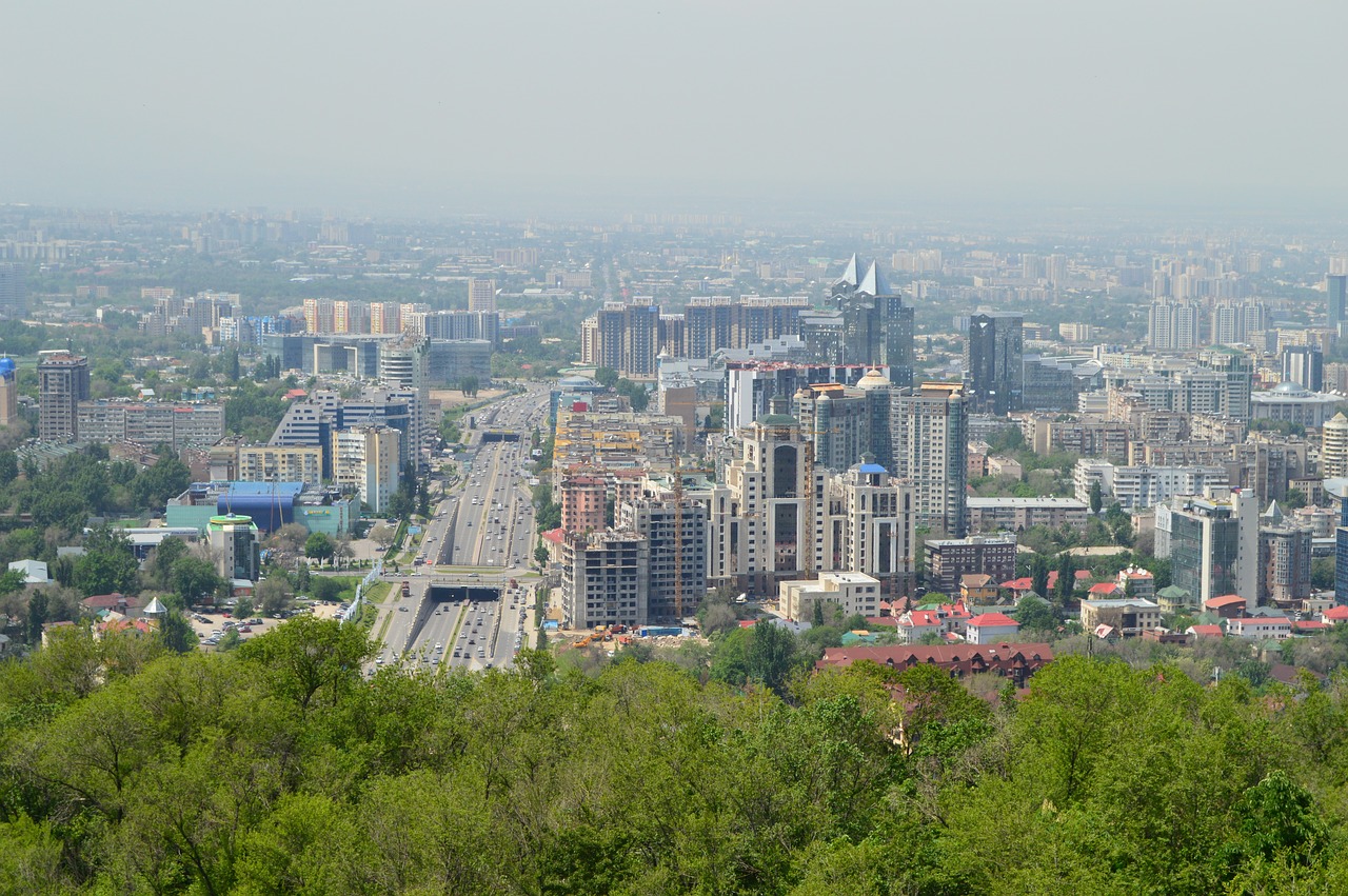 Miestas, Almaty, Kazachstanas, Vasara, Dangus, Vaizdas Iš Viršaus, Kraštovaizdis, Vaizdas, Nemokamos Nuotraukos,  Nemokama Licenzija