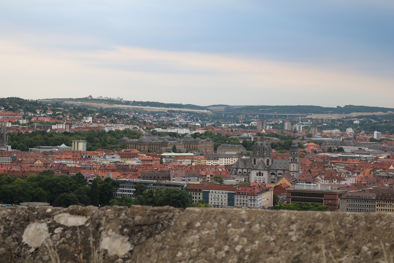 Miestas, Würzburg, Istoriškai, Vaizdas, Vokietija, Bažnyčios, Lankytinos Vietos, Perspektyva, Architektūra, Senamiestis