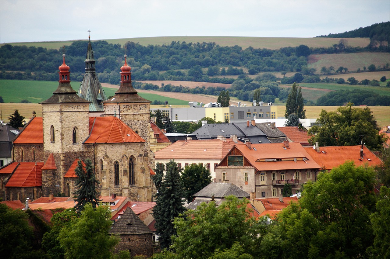 Miestas, Sienos, Panorama, Kourim, Centrinis Regionas, Čekijos Respublika, Istorinis Miestas, Architektūra, Istorinis Centras, Bokštas