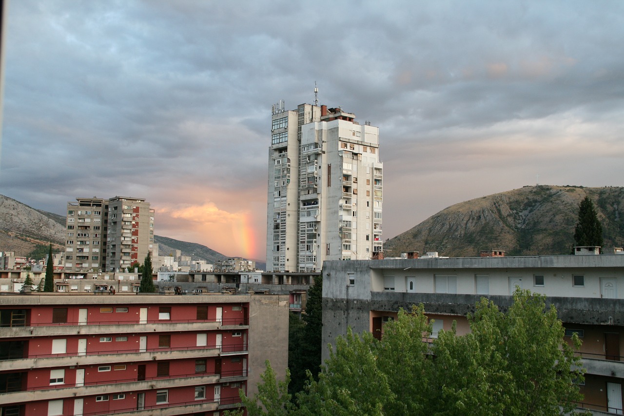 Miestas, Mostar, Vaivorykštė, Architektūra, Nemokamos Nuotraukos,  Nemokama Licenzija