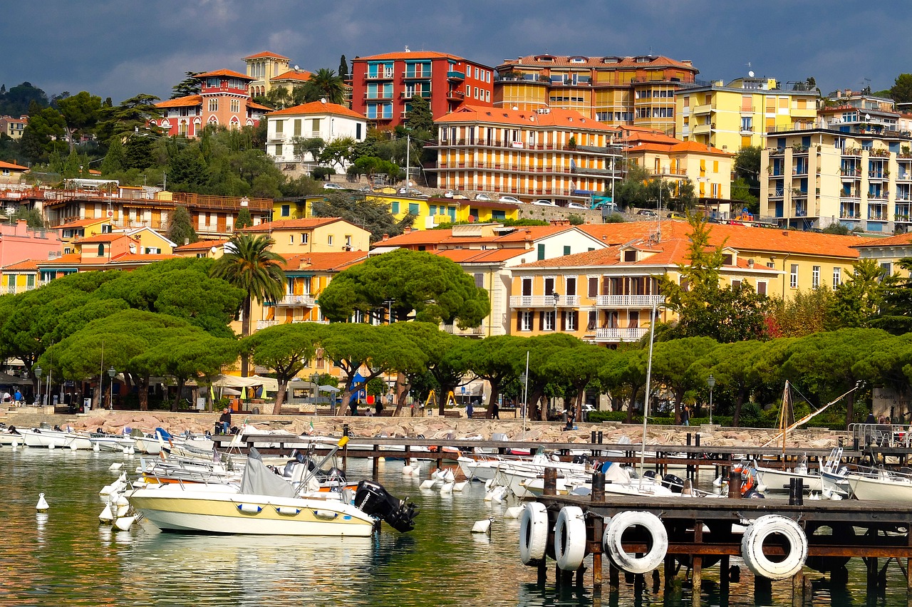 Miestas, Miestas, Uostas, Uostas, Kraštovaizdis, Miesto Panorama, Valtis, Lerici, Ligurija, Italy