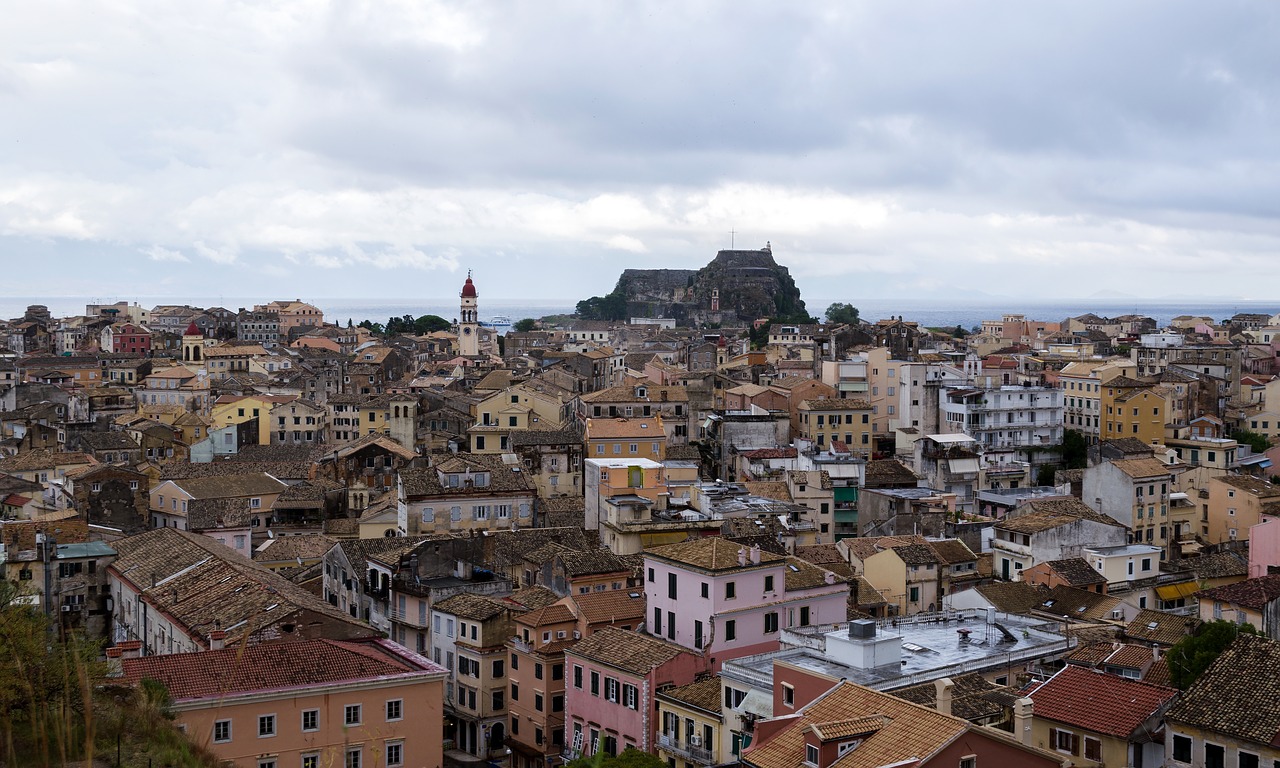 Miestas, Miestas, Architektūra, Miesto Panorama, Panoraminis, Corfu, Nemokamos Nuotraukos,  Nemokama Licenzija