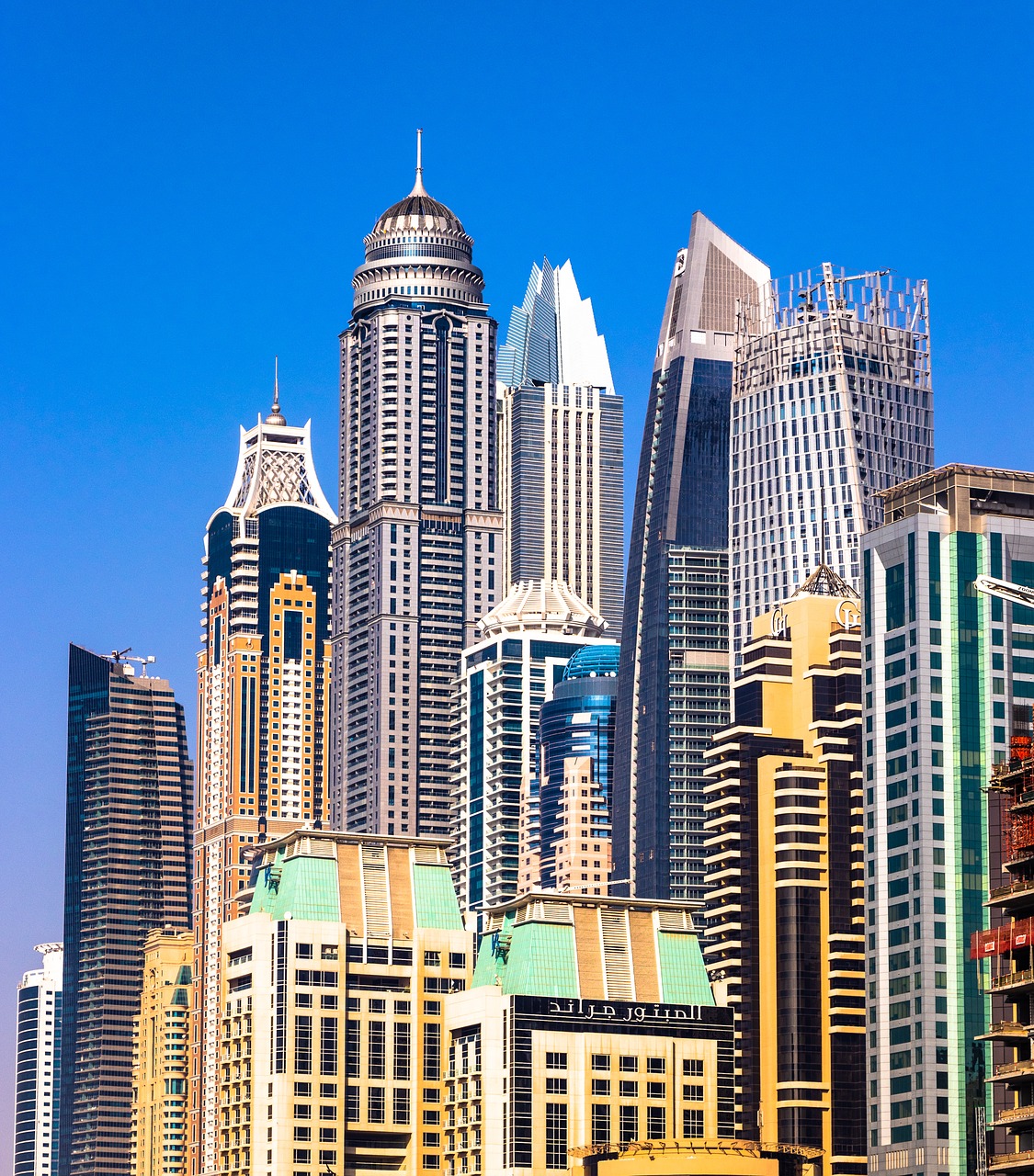 Miestas,  Architektūra,  Dangoraižis,  Siluetas Prieš Dangų,  Miestovaizdis,  Dubajus,  Dubai Marina,  Statyba,  Iš Miesto Plotas,  Dangus