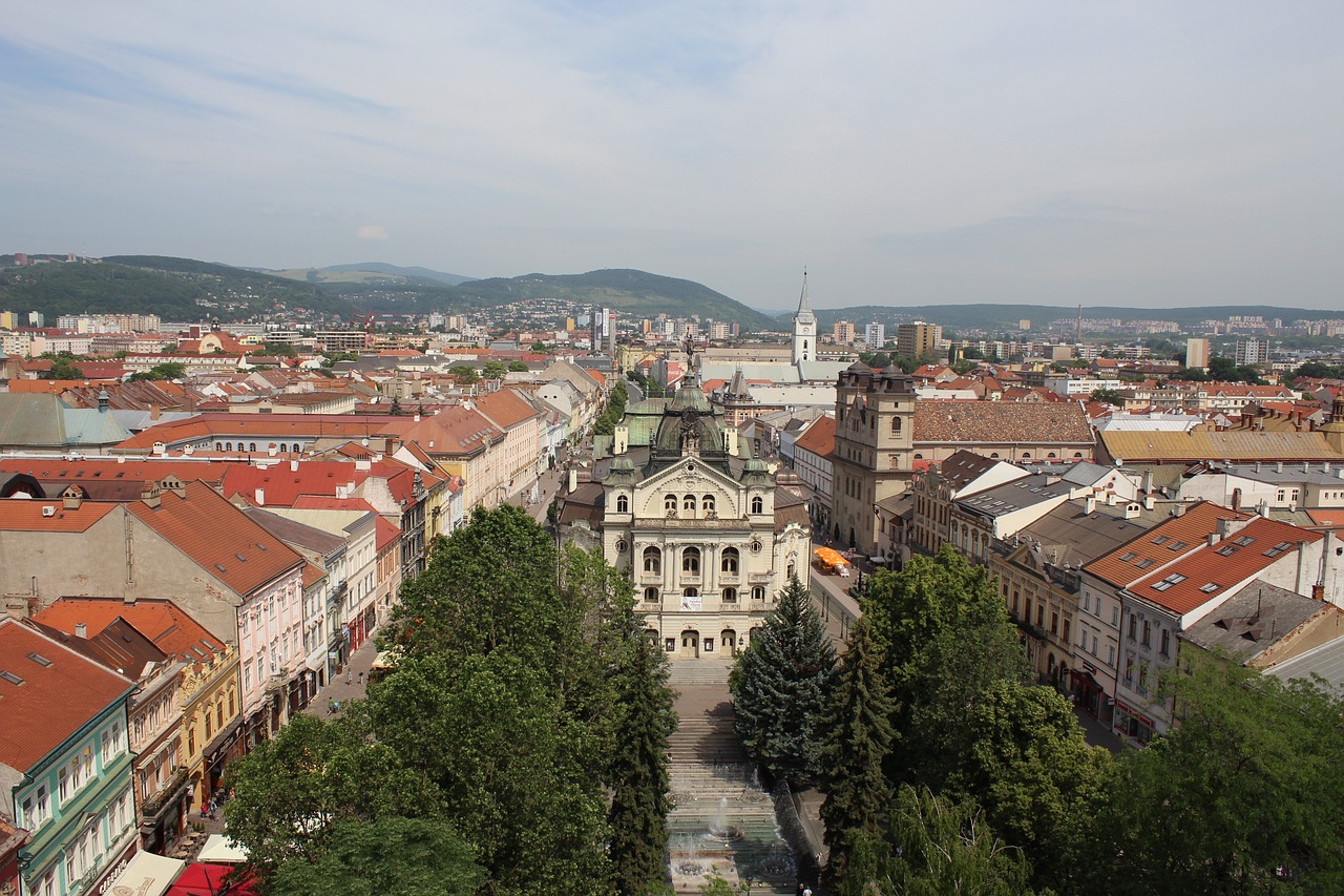 Miestas,  Miestas,  Architektūra,  Miestovaizdis,  Kelionė,  Panoraminis,  Stogo,  Dangus,  Panorama,  Kosice