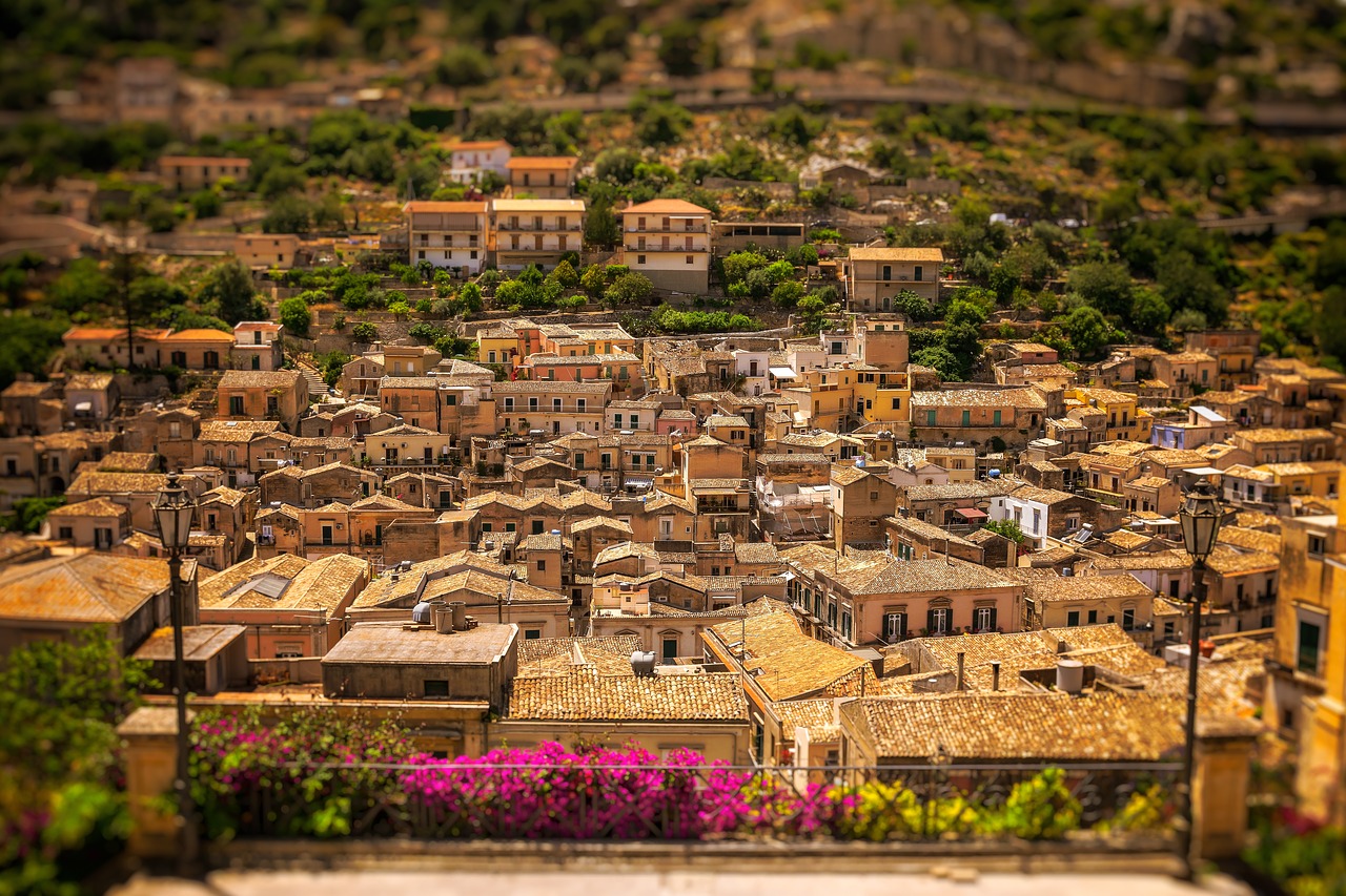 Miestas,  Sicilija,  Italija,  Viduržemio Jūros,  Modica,  Istorinis Centras,  Stogai,  Statyba,  Architektūra,  Viduržemio Jūros Nuojauta