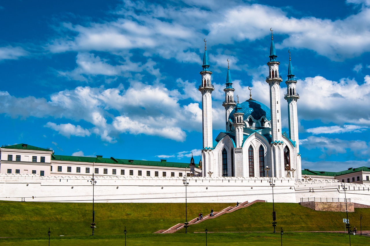 Miestas,  Kazanė,  Architektūra,  Tatarstan,  Rusija,  Kraštovaizdis,  Kelionė,  Kremlius,  Dangus,  Istorija