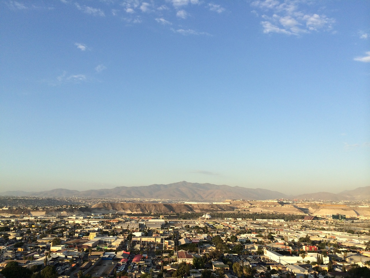 Miestas, Tijuana, Meksika, Baja, Šalis, Peizažas, Kalnas, Mėlynas, Dangus, Kraštovaizdis