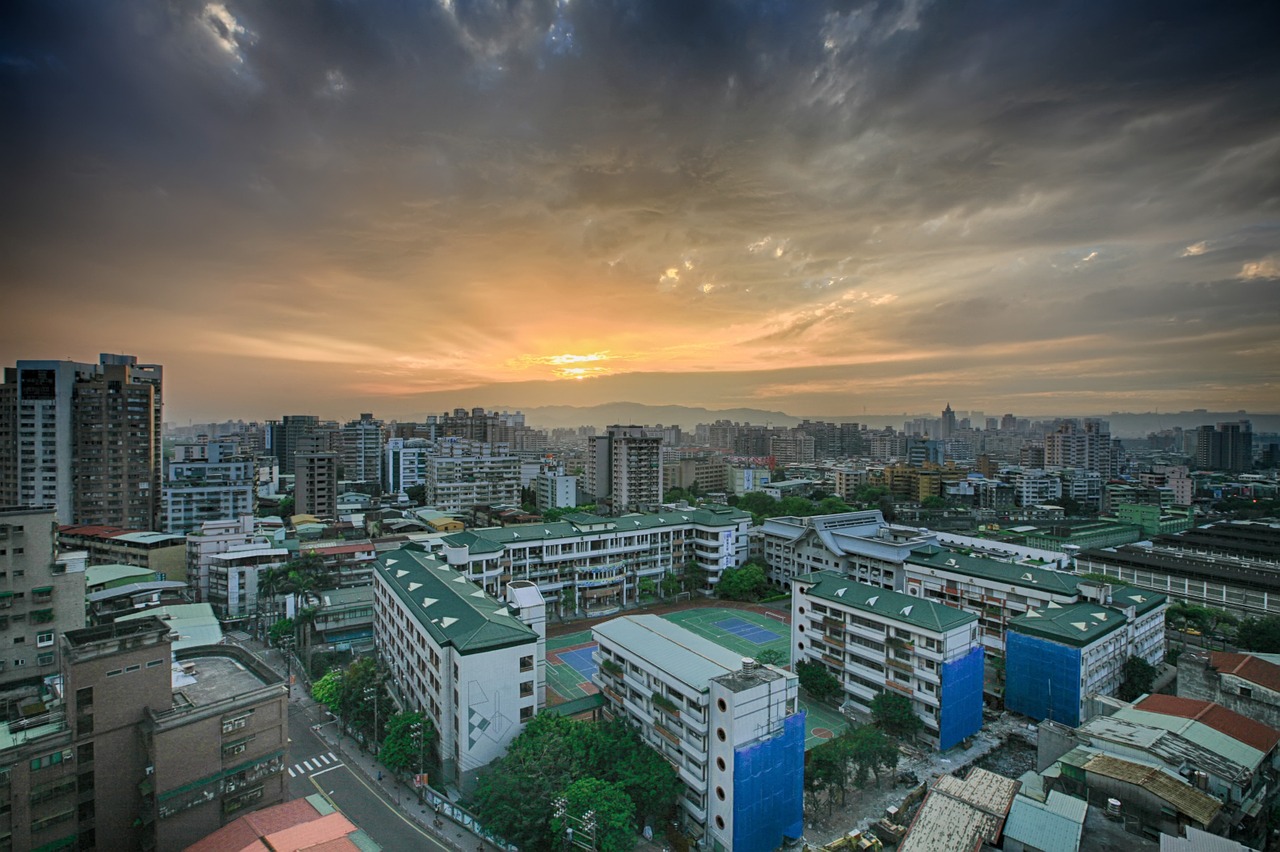 Miestas, Būstas, Mokykla, Taipei, Vakaro Saulė, Gatvės Vaizdas, Taivanas, Nemokamos Nuotraukos,  Nemokama Licenzija