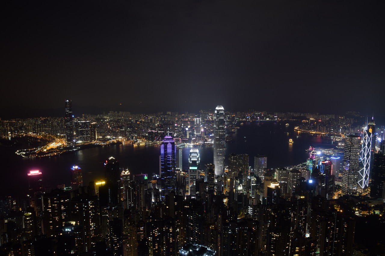 Miesto Vaizdas, Honkongas, Architektūra, Kraštovaizdis, Naktis, Viktorijos Smailė, Nemokamos Nuotraukos,  Nemokama Licenzija