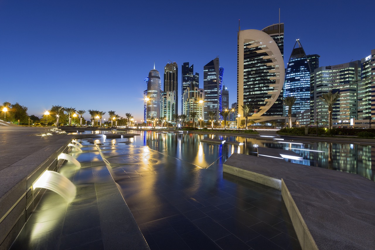 Miestovaizdis,  Doha,  Kataras,  Miestas,  Pastatai,  Architektūra,  Dangoraižiai,  Modernus,  Viduriniosios Rytų Ilgumos,  Dangus