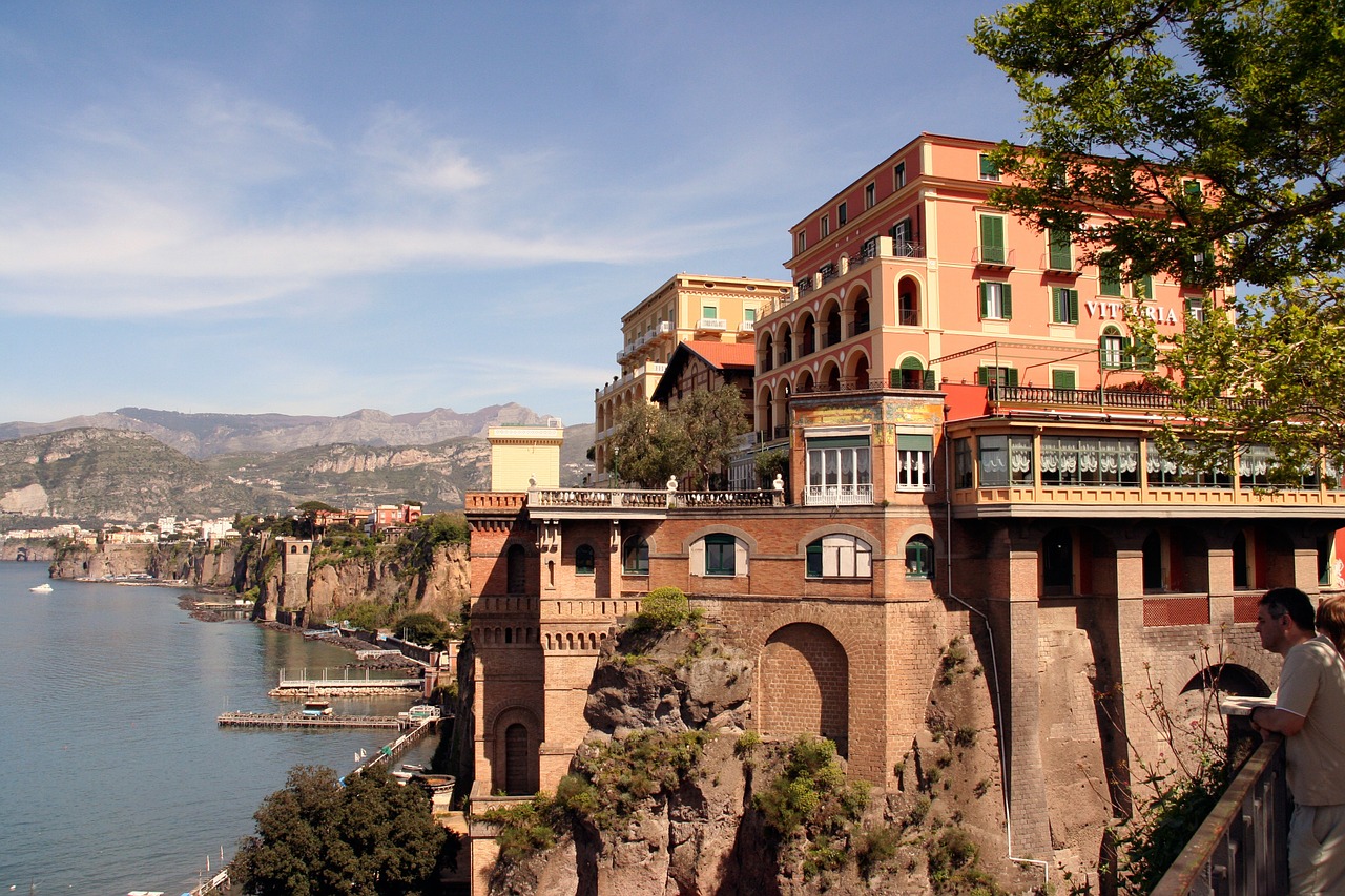 Miesto Panorama, Kranto, Vanduo, Jūra, Italy, Sorrento, Nemokamos Nuotraukos,  Nemokama Licenzija