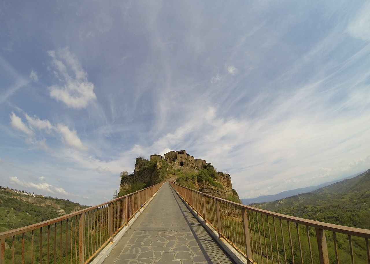 Civita Di Bagnoregio, Tiltas, Borgo, Nemokamos Nuotraukos,  Nemokama Licenzija