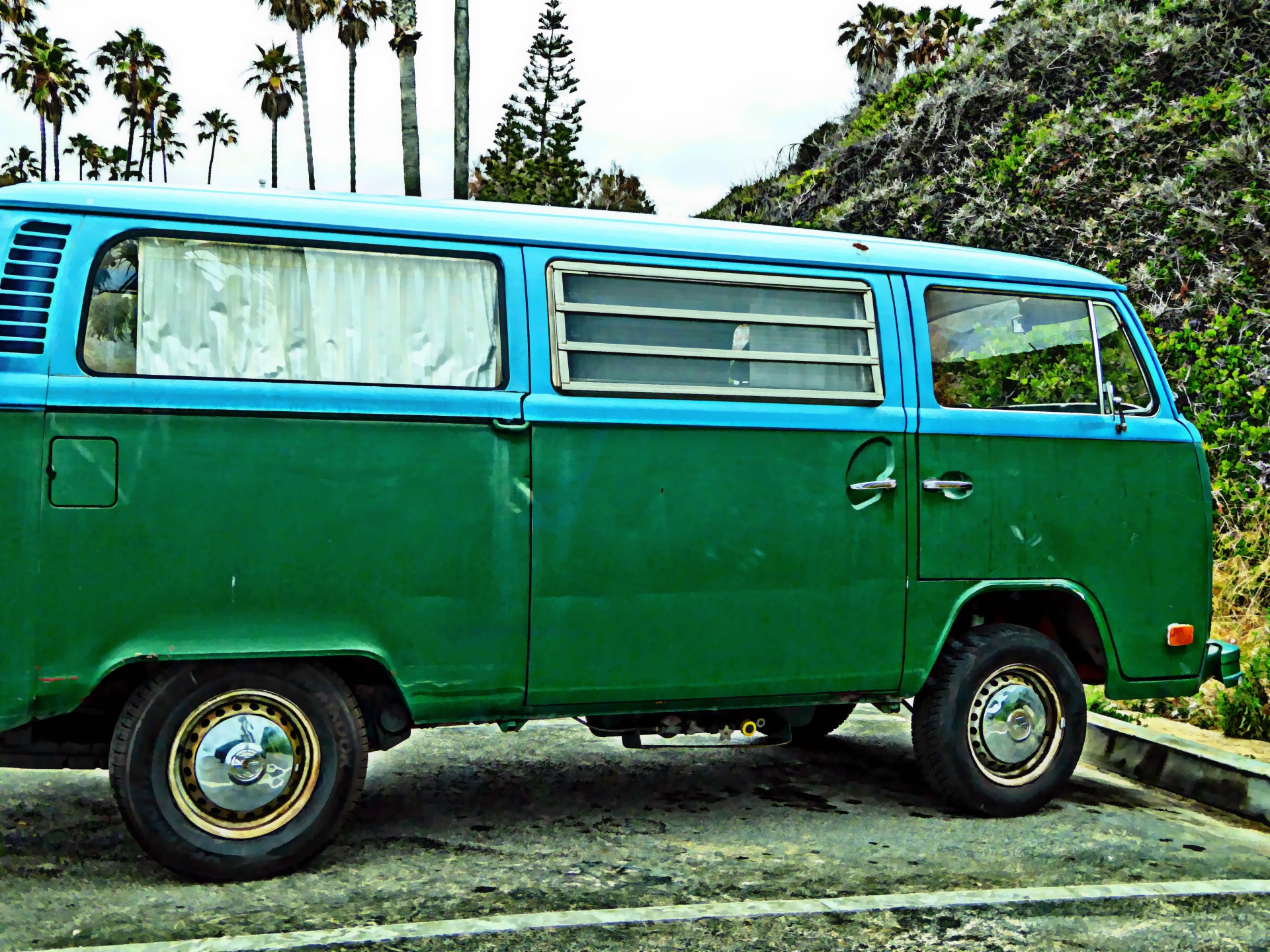 Vw & Nbsp,  Autobusas,  Volkswagen,  Žalias,  Mėlynas,  Senas,  Vintage,  Klasikinis,  Senovinis,  Klasikinis Green And Blue Vw Autobusas