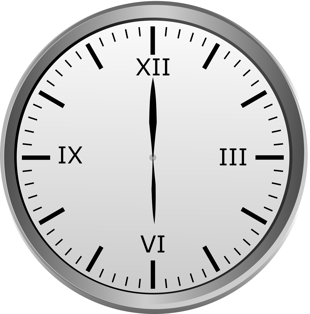 Laikrodis, Valandinis Laikrodis, 12 Valandų Laikrodis, 6 00, 18 00, Romėniški Skaitmenys, Nemokamos Nuotraukos,  Nemokama Licenzija