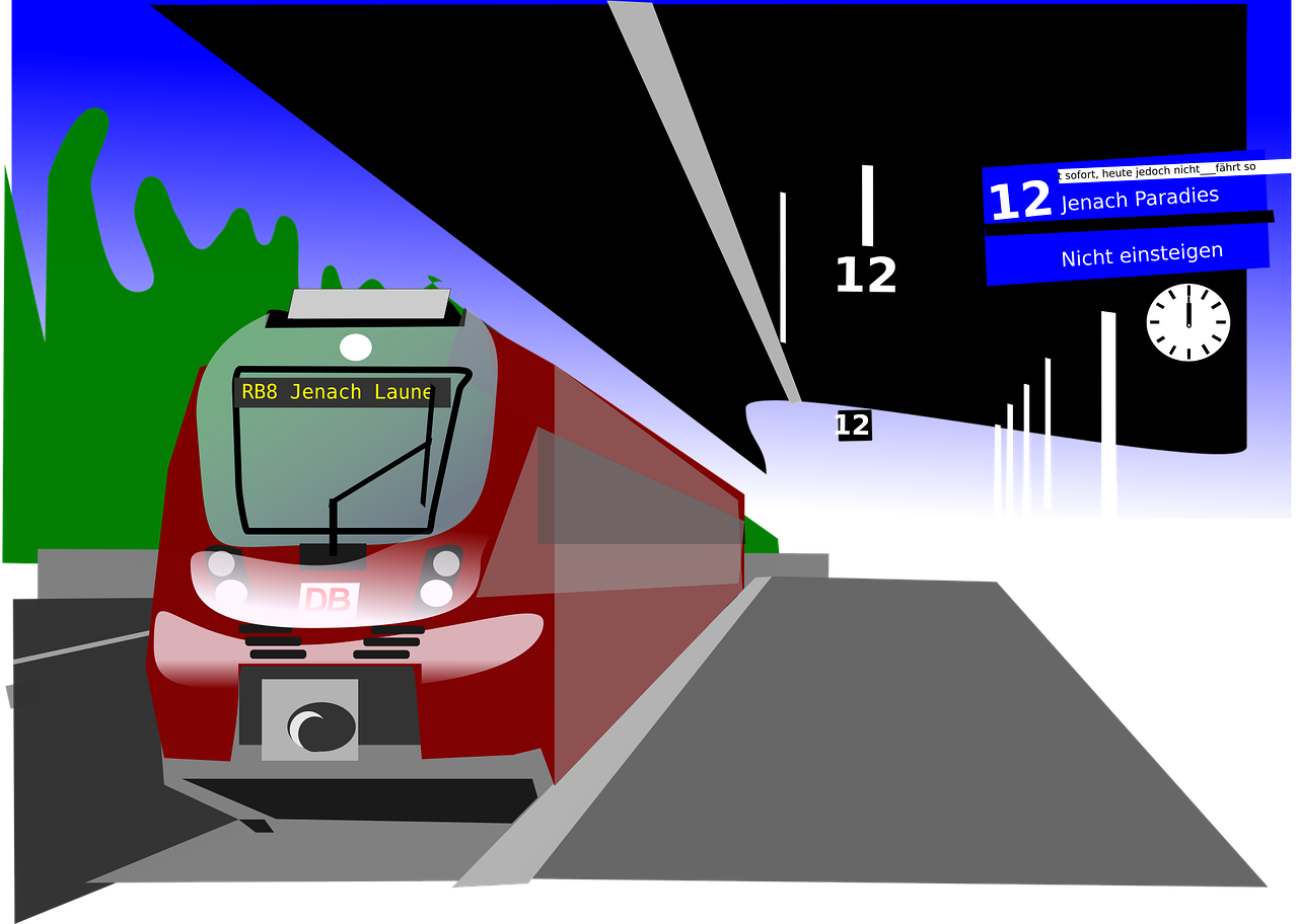 Laikrodis, Išvykimas, Kelionės Tikslas, Rodyti, Stotis, Traukinys, Nemokama Vektorinė Grafika, Nemokamos Nuotraukos,  Nemokama Licenzija