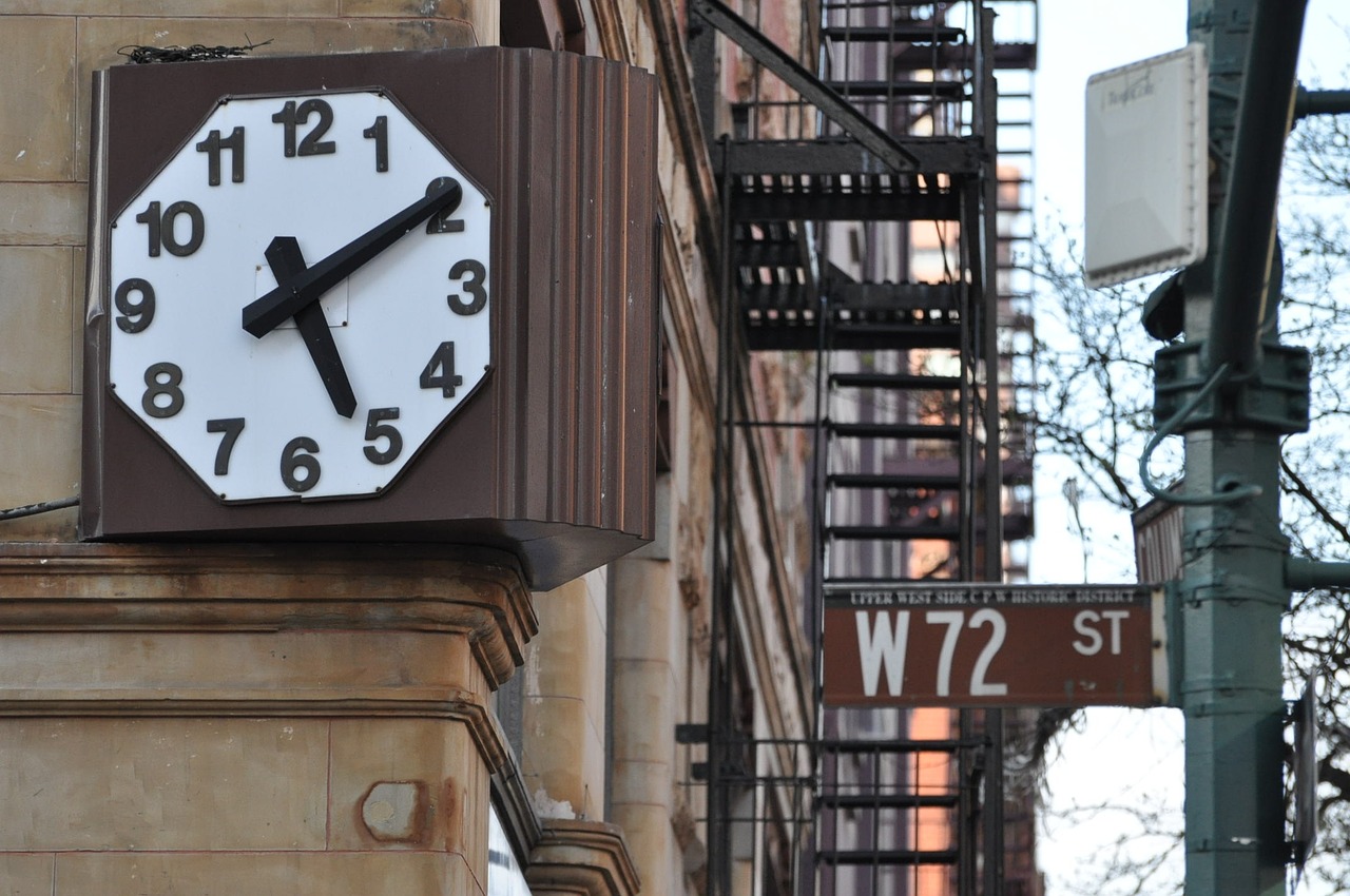 Laikrodis, Niujorkas, 72-Oji Gatvė, Miestas, Architektūra, Pastatas, Manhatanas, Ugnies Pabėgimas, Gatvė, Mesti Rūkyti