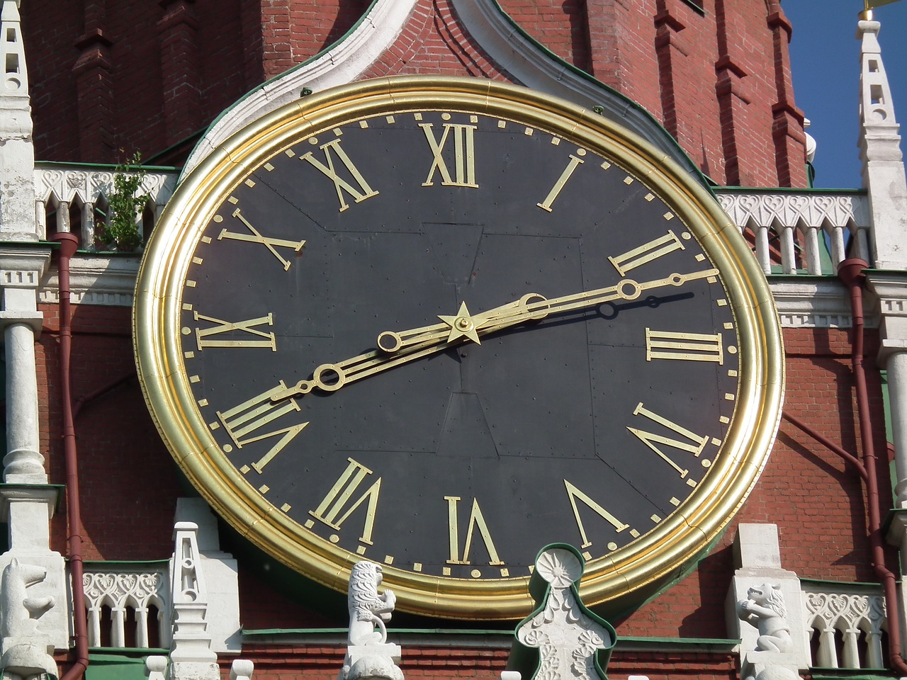 Laikrodis, Laikrodžio Veidas, Kremlius, Moscow, Rusija, Laiko Matavimas, Laikas, Matavimas, Kapitalas, Architektūra