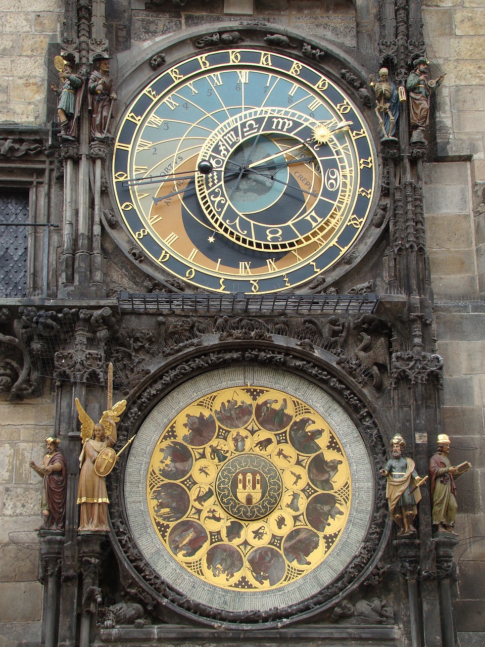 Laikrodžiai, Senovinis, Vintage, Ornate, Laikrodis, Siena, Sieninis, Senas, Bažnyčia, Prague