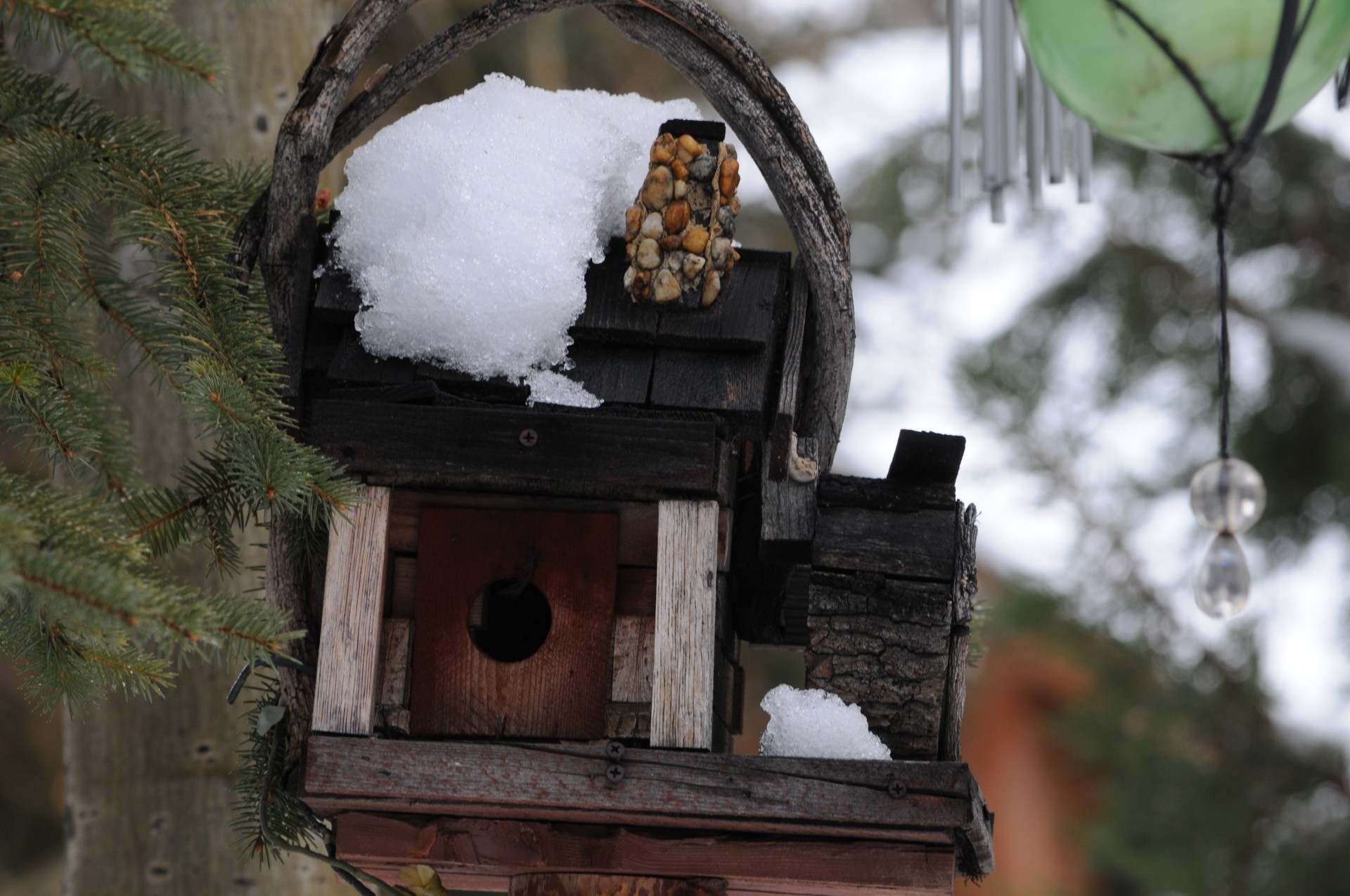 Šventė,  Žiema,  Sniegas,  Snieguotas,  Birdhouse,  Medis,  Iš Arti,  Medinis,  Paukštis,  Arti Snieguotos Birdhouse