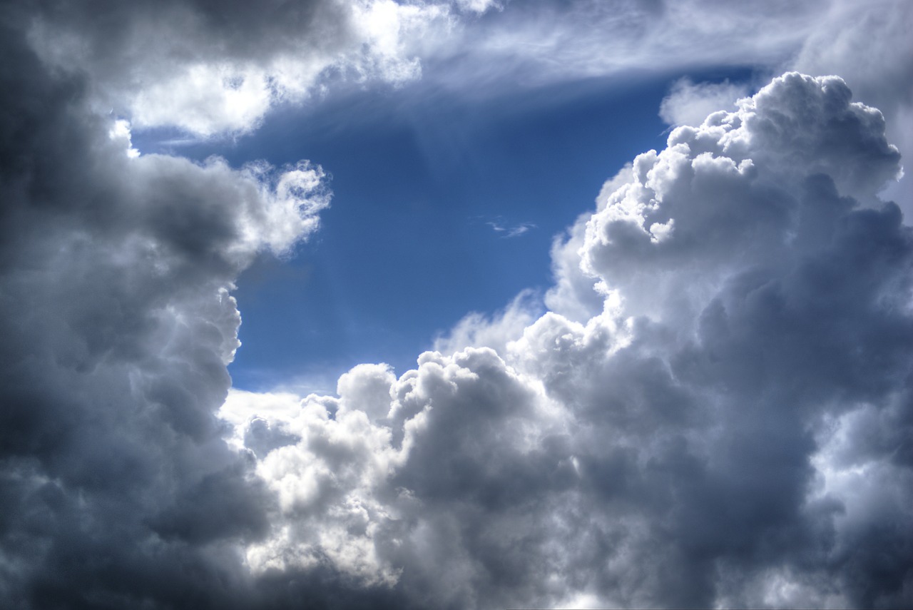 Cloudscape, Debesys, Oras, Cumulus, Cumulonimbus, Audra, Vasara, Mėlynas Dangus, Dangus, Saulėtas