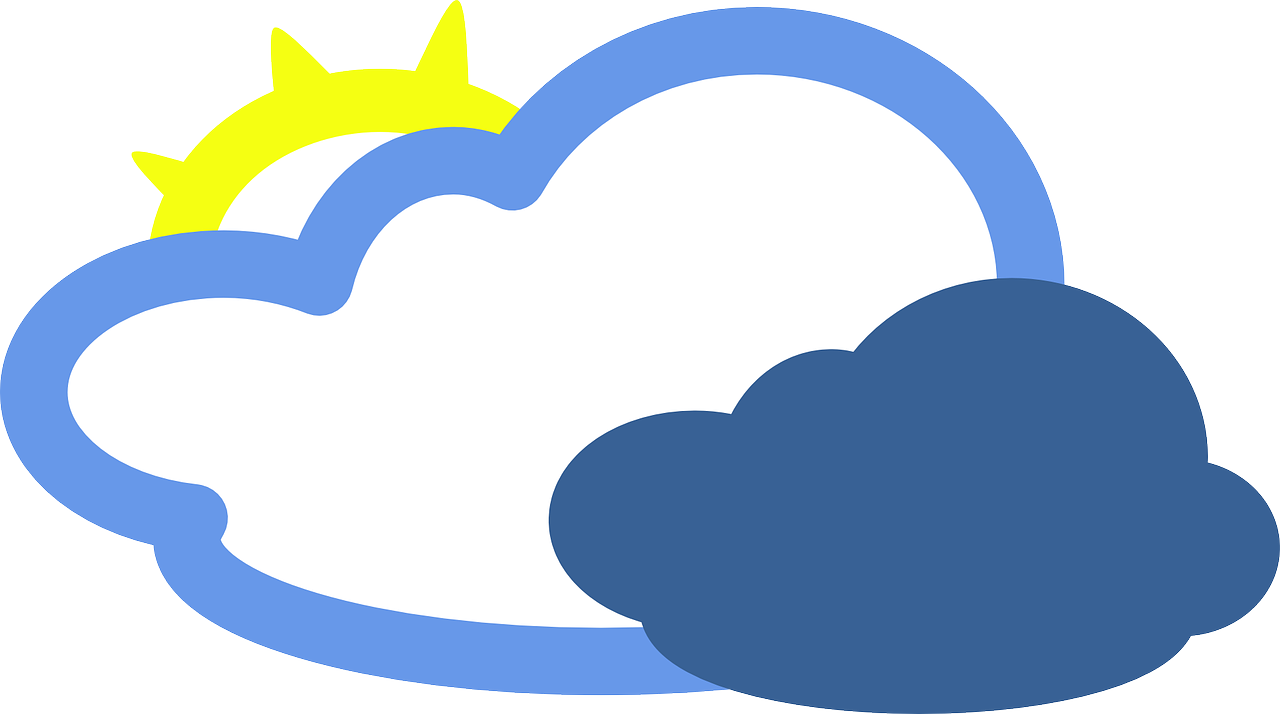 Debesuota, Saulėtas, Debesis, Per Naktį, Overclouded, Debesuota, Oras, Prognozė, Piktograma, Nemokama Vektorinė Grafika