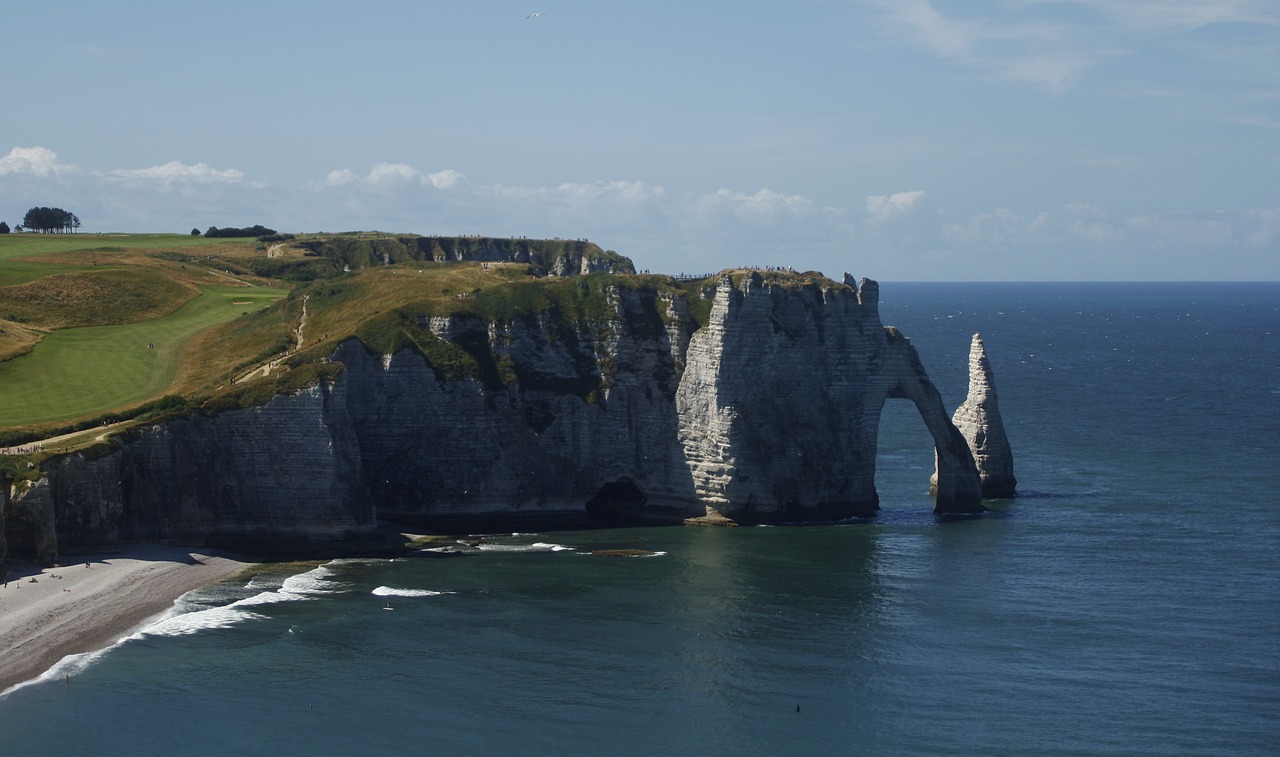 Kranto, Akmenys, France, Eretatas, Étretat, Šiaurės Vakarai, Uolos, Balta, Gamtos Arkos, Adatos Akmuo