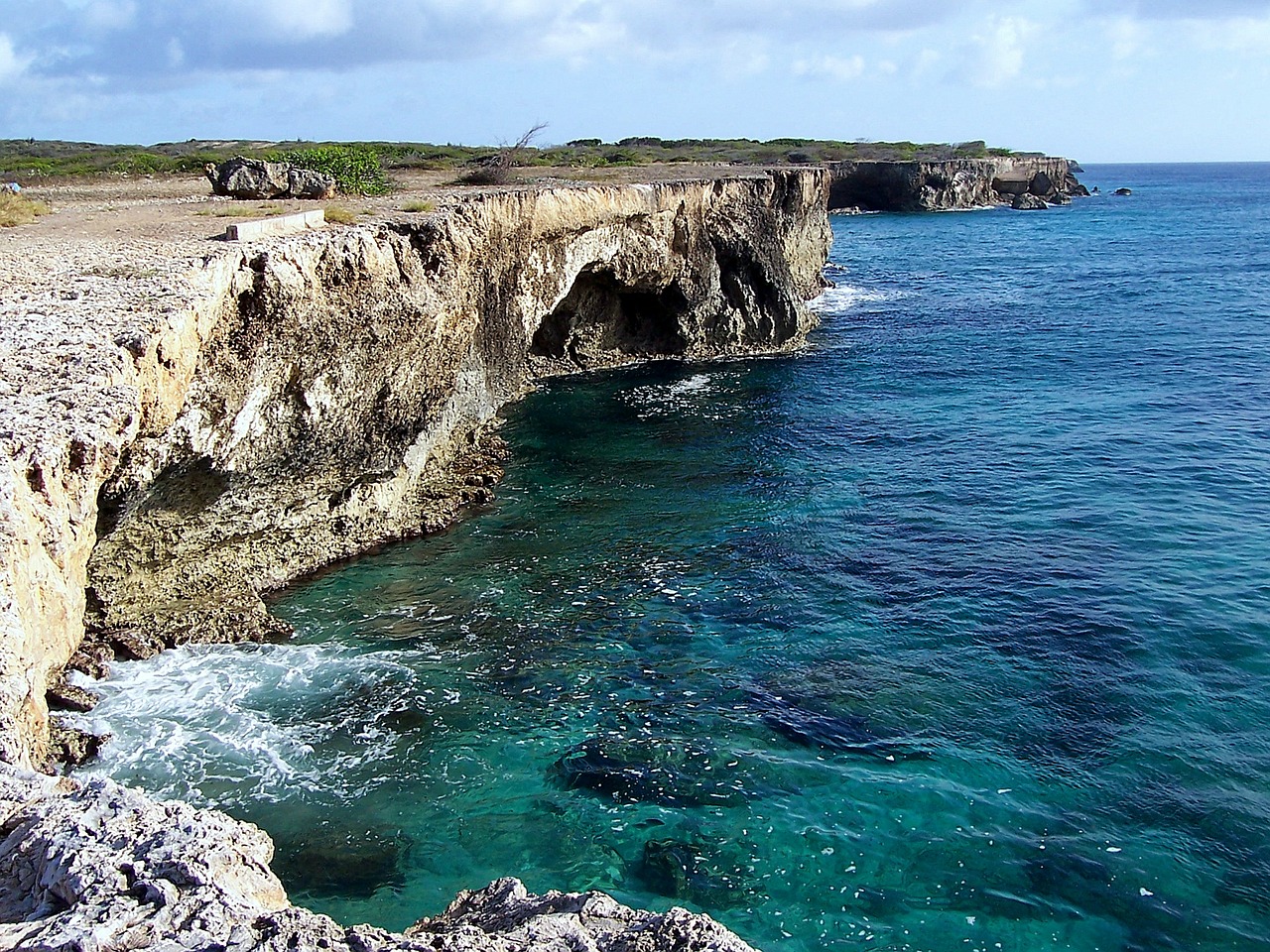 Pakrantė, Vakarinės Pakrantės Curacao, Jūra, Rokas, Gamta, Akmuo, Atogrąžų, Nemokamos Nuotraukos,  Nemokama Licenzija